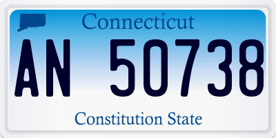 CT license plate AN50738