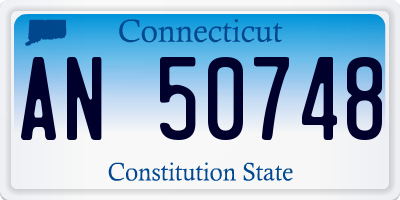 CT license plate AN50748