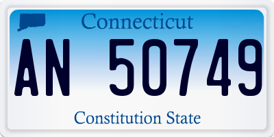CT license plate AN50749