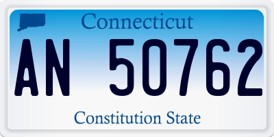 CT license plate AN50762
