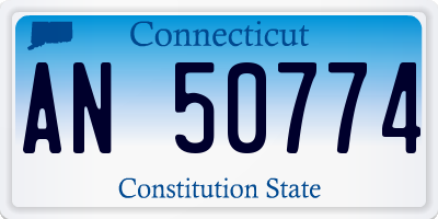 CT license plate AN50774