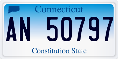 CT license plate AN50797