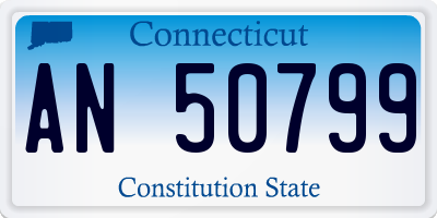 CT license plate AN50799