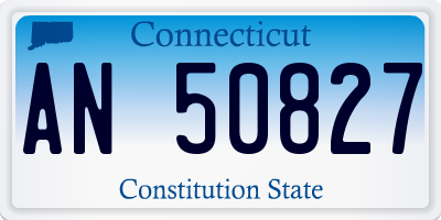 CT license plate AN50827