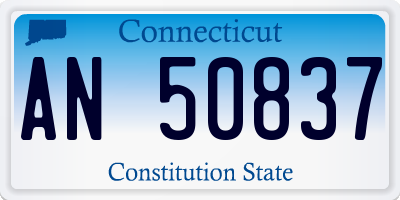 CT license plate AN50837