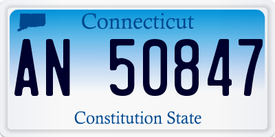 CT license plate AN50847