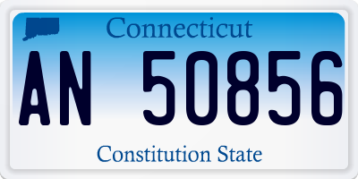 CT license plate AN50856