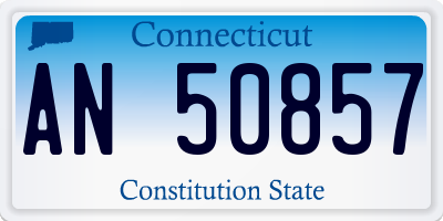 CT license plate AN50857