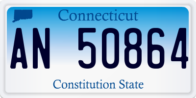 CT license plate AN50864
