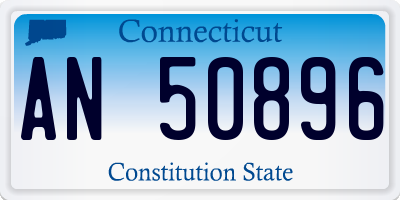 CT license plate AN50896