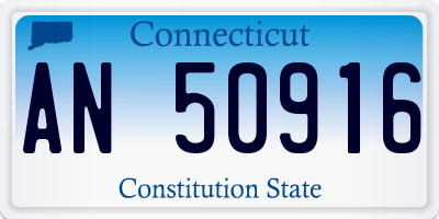 CT license plate AN50916