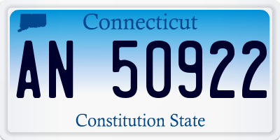 CT license plate AN50922
