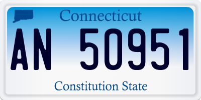 CT license plate AN50951