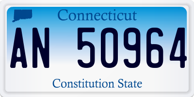 CT license plate AN50964