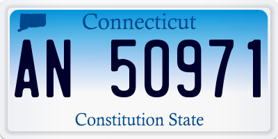 CT license plate AN50971