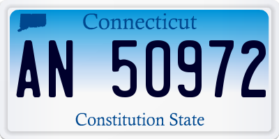 CT license plate AN50972