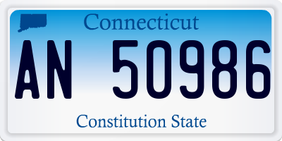 CT license plate AN50986