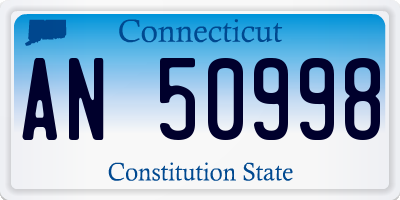 CT license plate AN50998