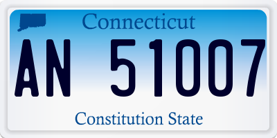 CT license plate AN51007