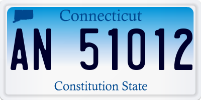 CT license plate AN51012