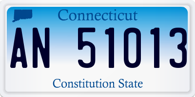 CT license plate AN51013