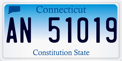 CT license plate AN51019