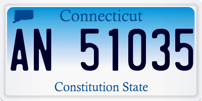 CT license plate AN51035