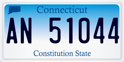 CT license plate AN51044