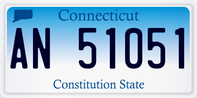 CT license plate AN51051