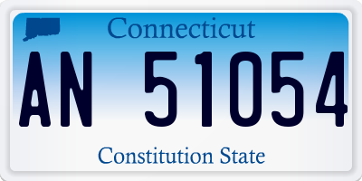 CT license plate AN51054