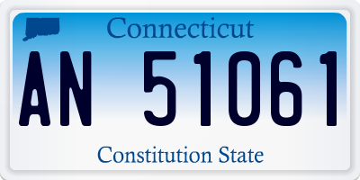 CT license plate AN51061