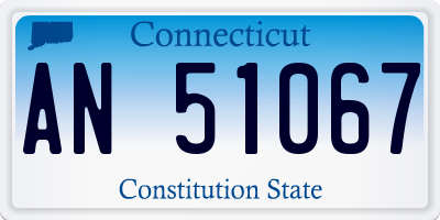 CT license plate AN51067