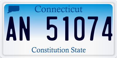 CT license plate AN51074