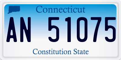 CT license plate AN51075