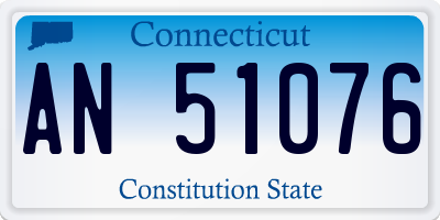 CT license plate AN51076