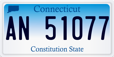 CT license plate AN51077