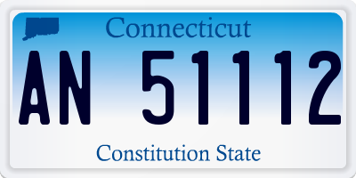 CT license plate AN51112