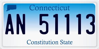 CT license plate AN51113