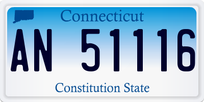 CT license plate AN51116