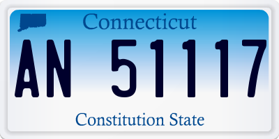 CT license plate AN51117