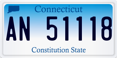 CT license plate AN51118