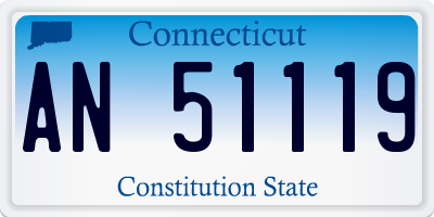 CT license plate AN51119