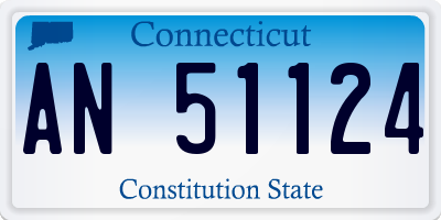 CT license plate AN51124
