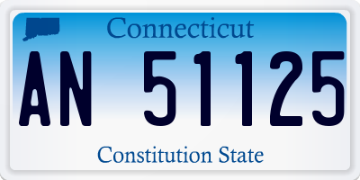 CT license plate AN51125