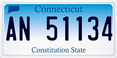 CT license plate AN51134