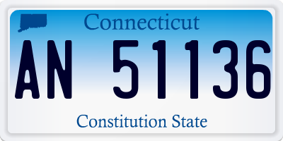 CT license plate AN51136