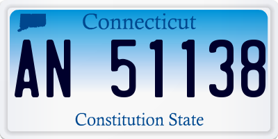 CT license plate AN51138