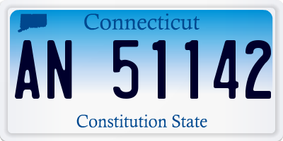 CT license plate AN51142
