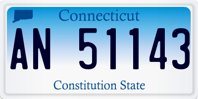 CT license plate AN51143