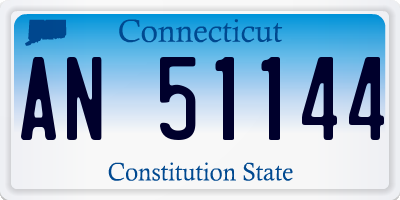 CT license plate AN51144